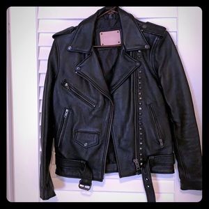 Heavy leather jacket, like new
